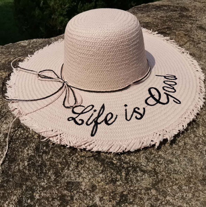 Summer Vacation Women's Sun Hat with Letter Design