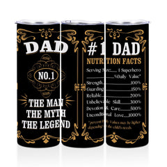 Gifts for Dad Funny Stainless Steel Straight 20 Oz Tumbler Dad Gifts Cool Dad Birthday Gifts Water Bottle Dad Gift Birthday Gifts for Dad Father Father Day Skinny Coffee Mug Insulated Cup