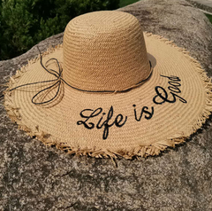 Summer Vacation Women's Sun Hat with Letter Design