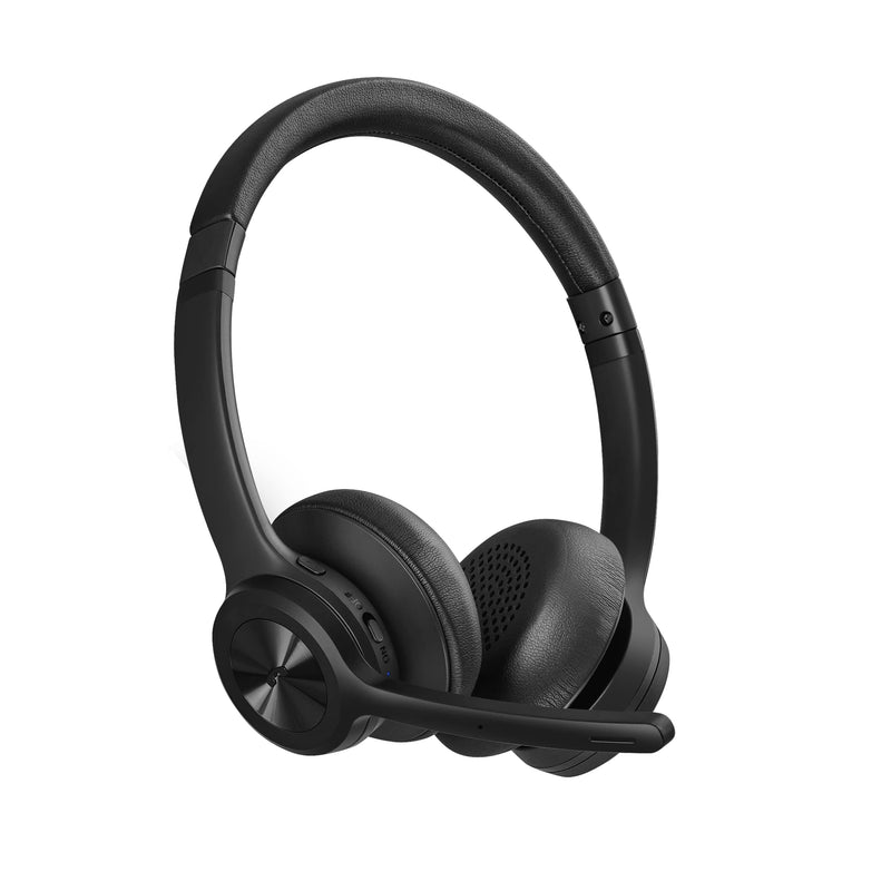 EKVANBEL Bluetooth Headset V5.2 Wireless Headphones with Noise Cancelling Microphone On Ear Wireless Headset for Cell Phones Laptop Computer