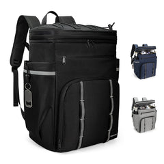 Simaixing Backpack Coolers Insulated Leakproof 41L Large Capacity Black PEVA Material