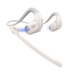 BANIGIPA Bluetooth Headset with Removable Microphone Wireless Headset w/DSP Noise Cancelling for Phones Laptop Computer PC Open Ear Headphones for Working Driving Running Cycling Driving -12 Hrs